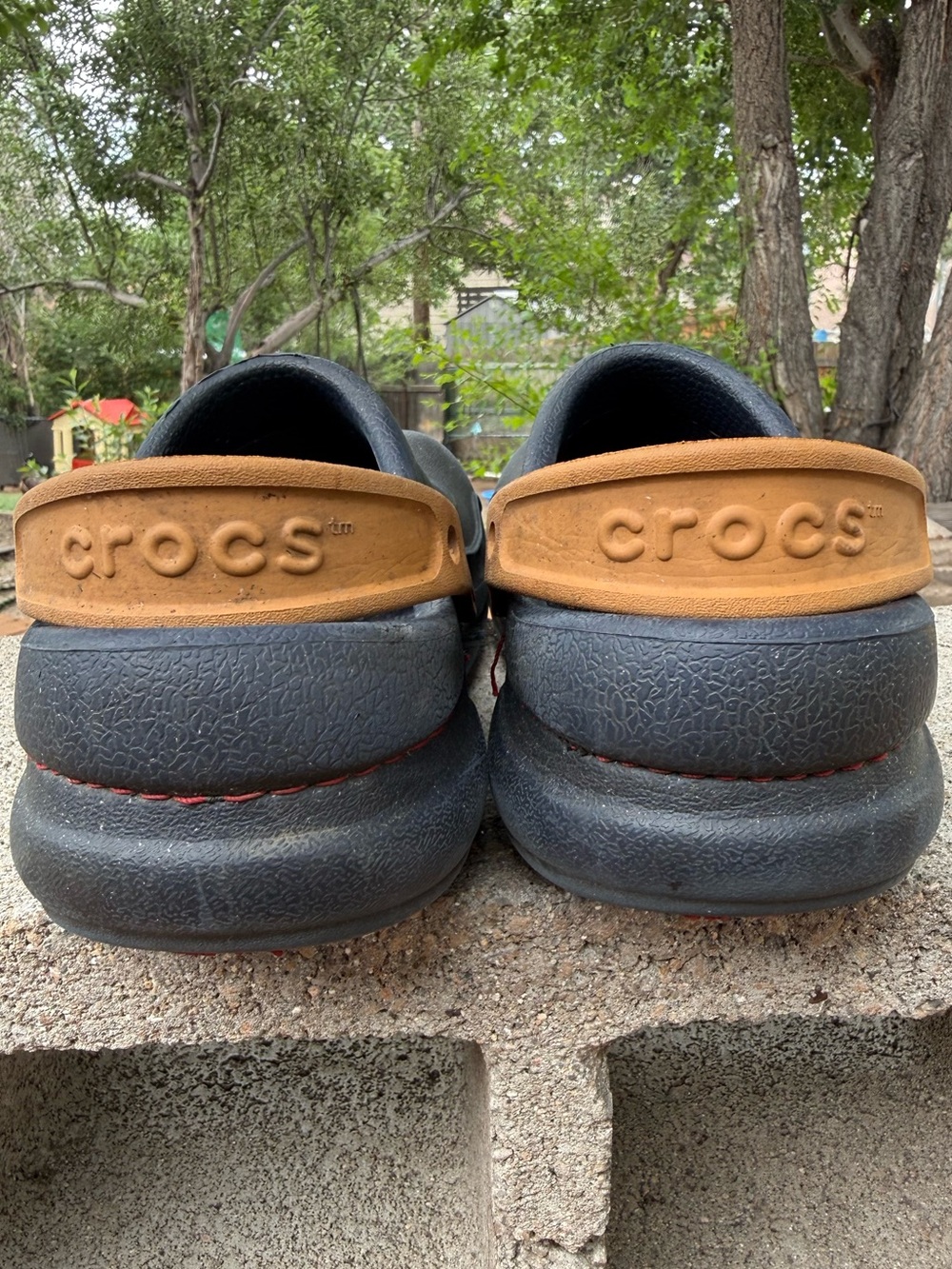 Crocs Bistro Black body with a tan strap - Picture 7 of 8